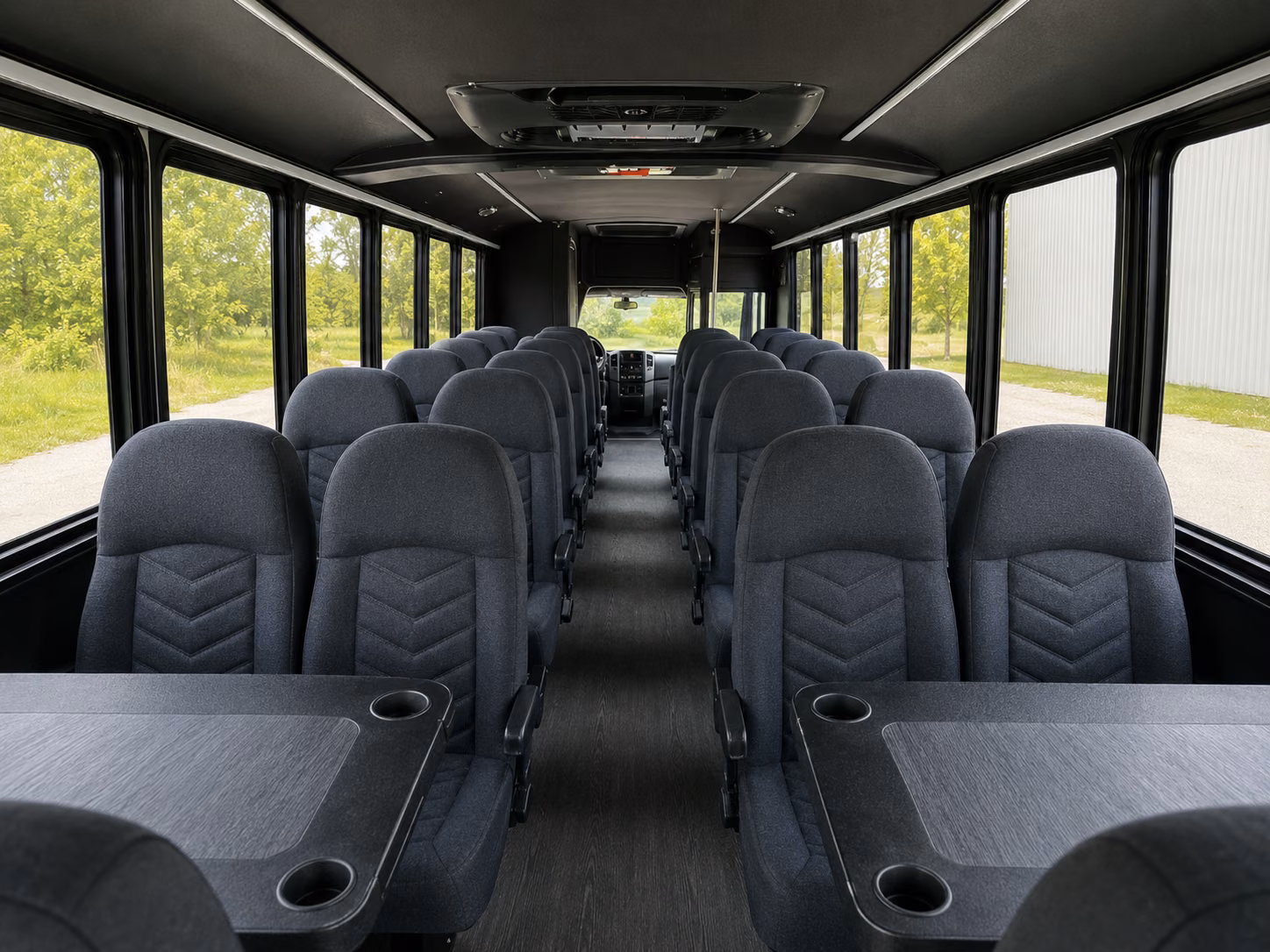 edinburg 18 passenger minibus inside