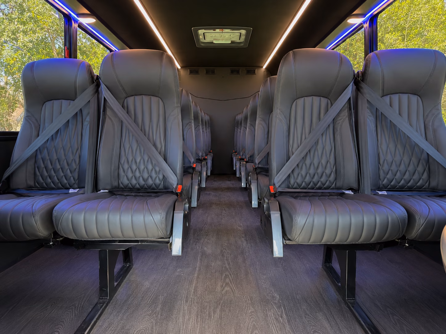 edinburg 18 passenger minibus interior