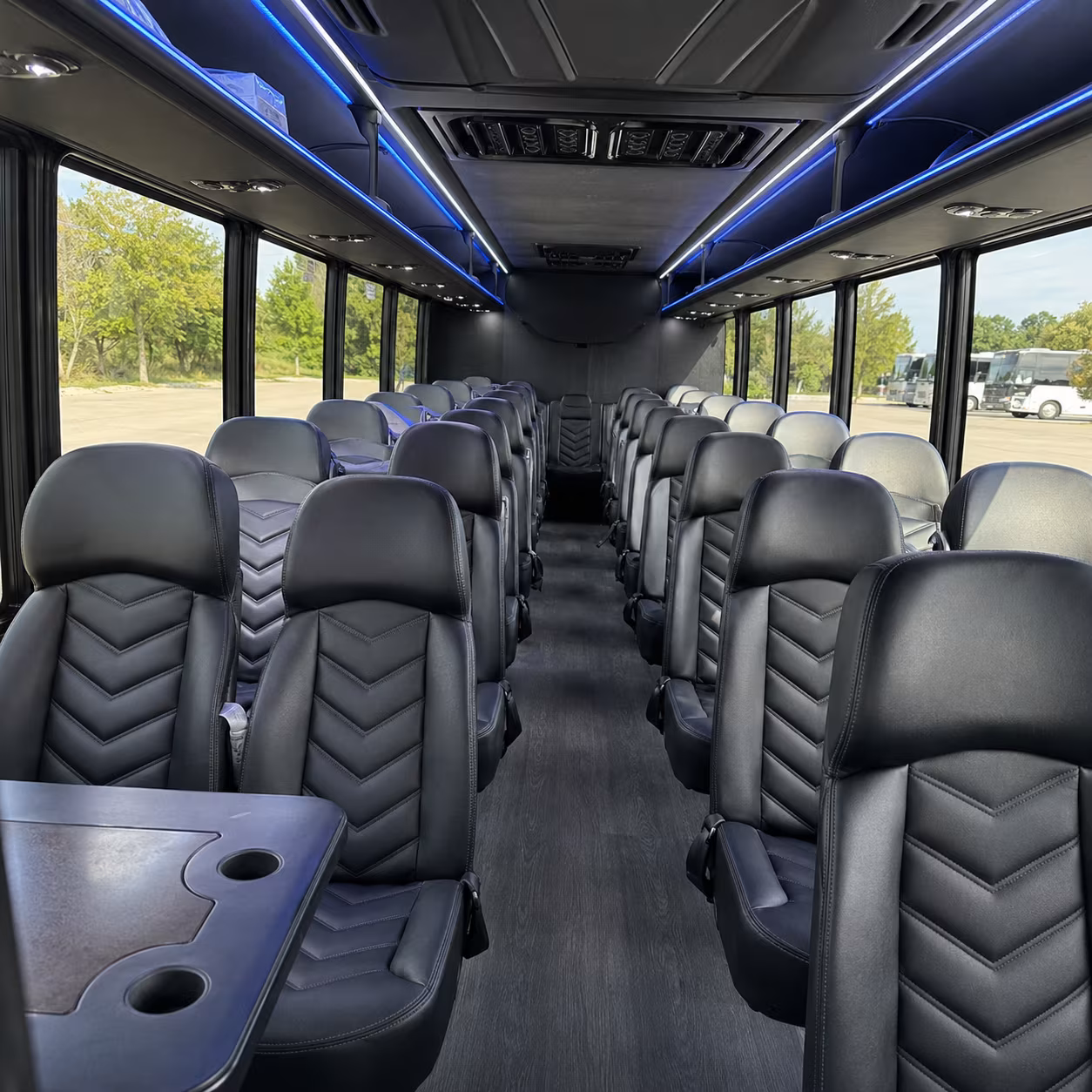 edinburg 28 passenger minibus inside