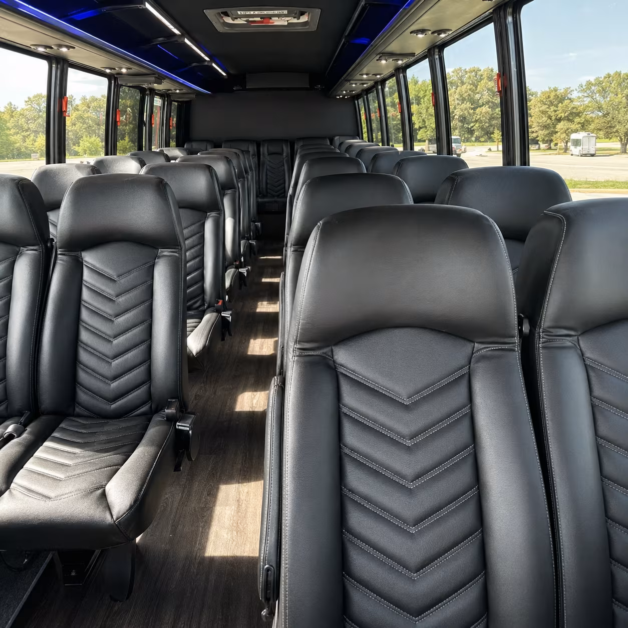 edinburg 35 passenger minibus inside