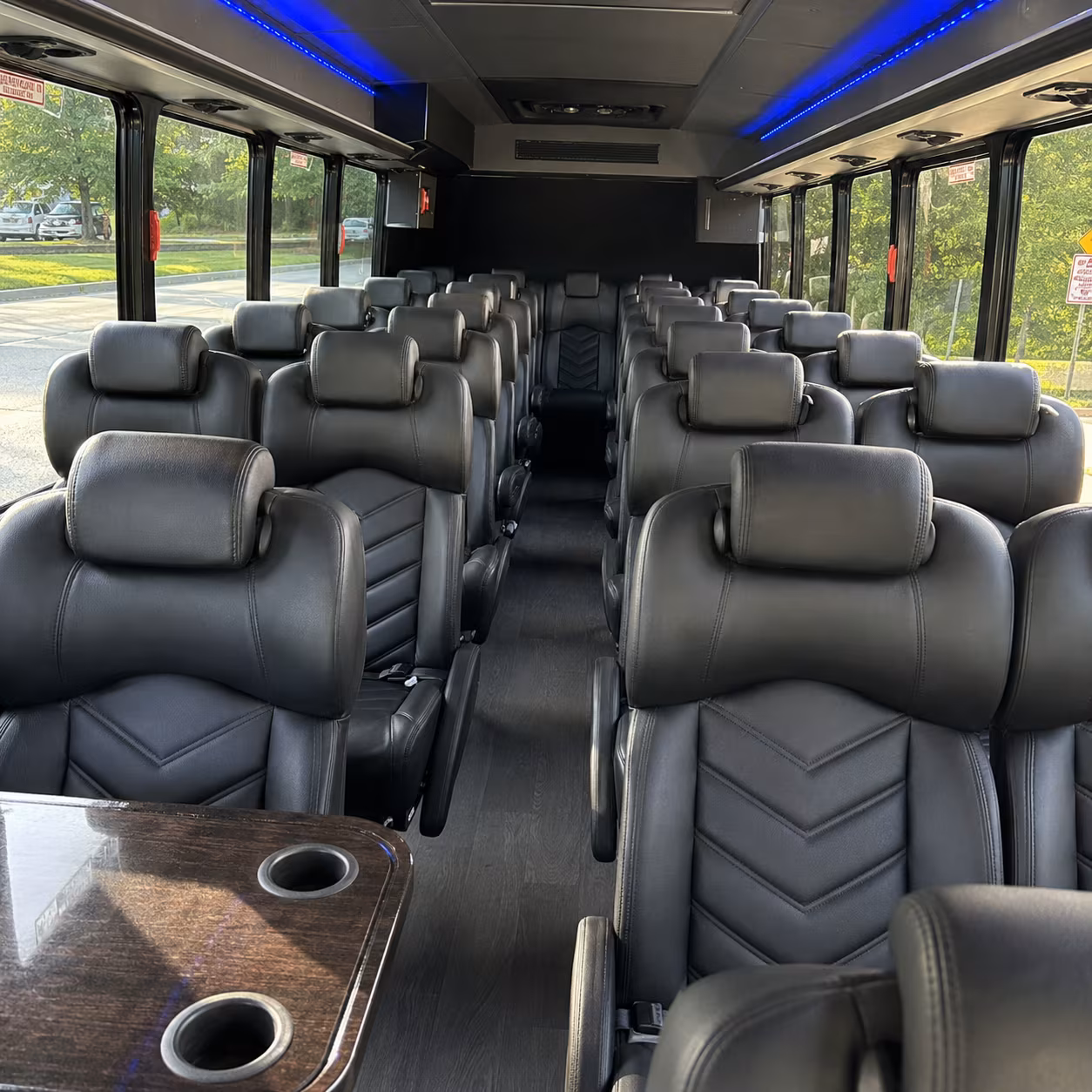 edinburg 35 passenger minibus interior