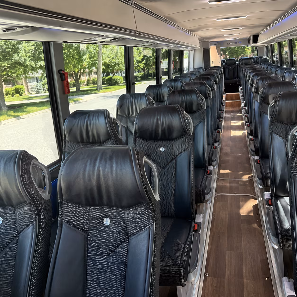 edinburg 40 passenger charter bus inside