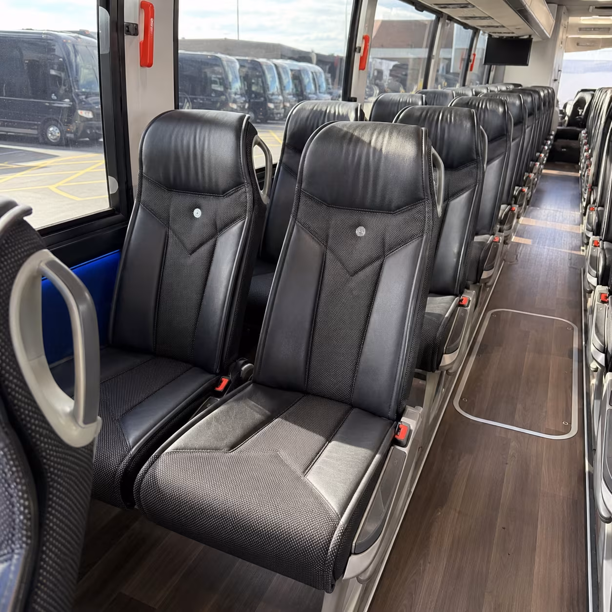 edinburg 40 passenger charter bus interior