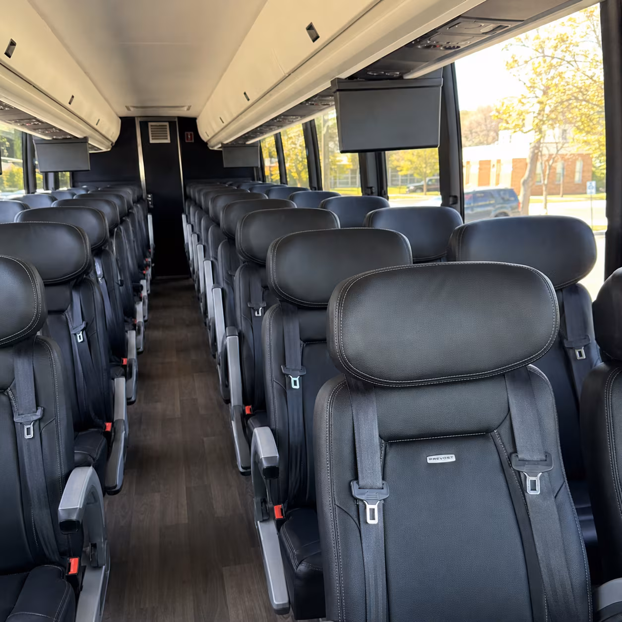edinburg 45 passenger charter bus inside