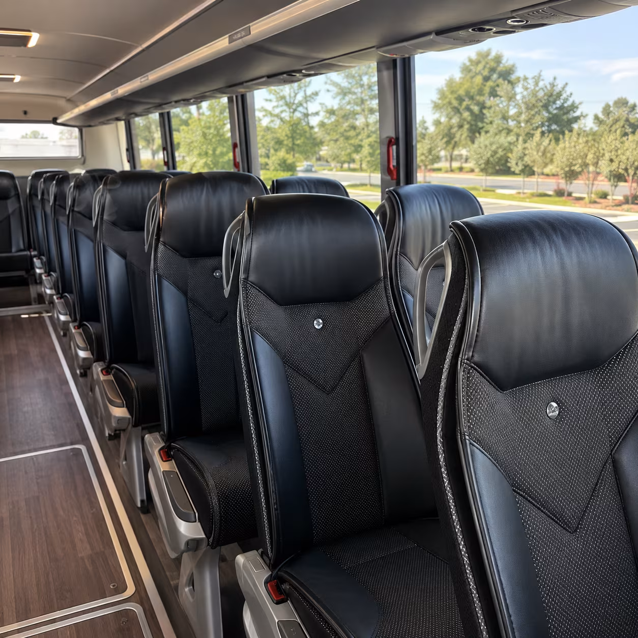 edinburg 45 passenger charter bus interior