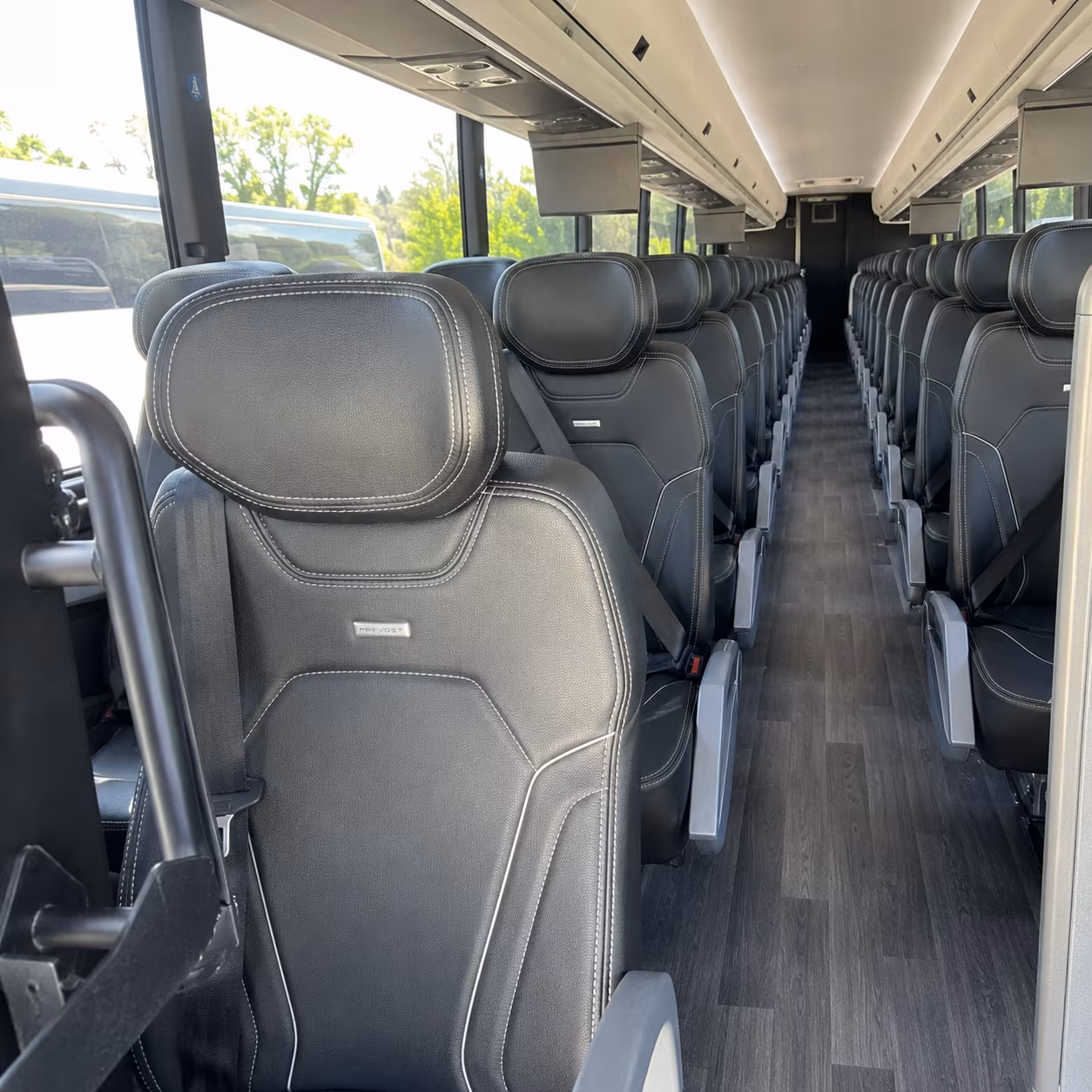 edinburg 47 passenger charter bus interior