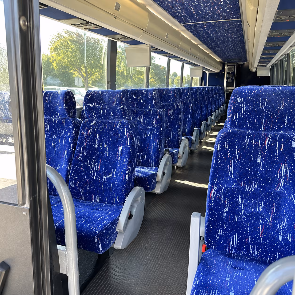 edinburg 50 passenger charter bus inside