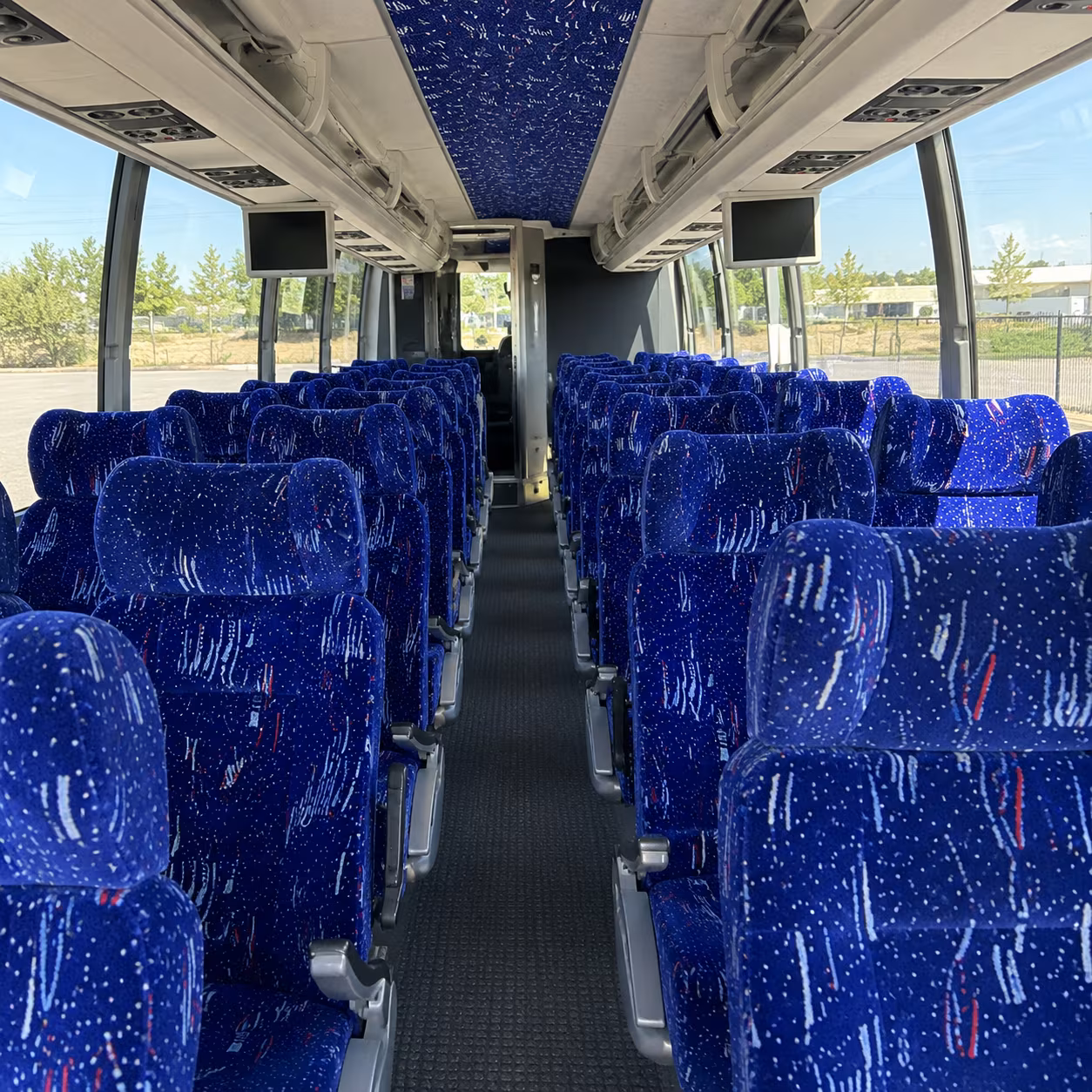edinburg 54 passenger charter bus interior