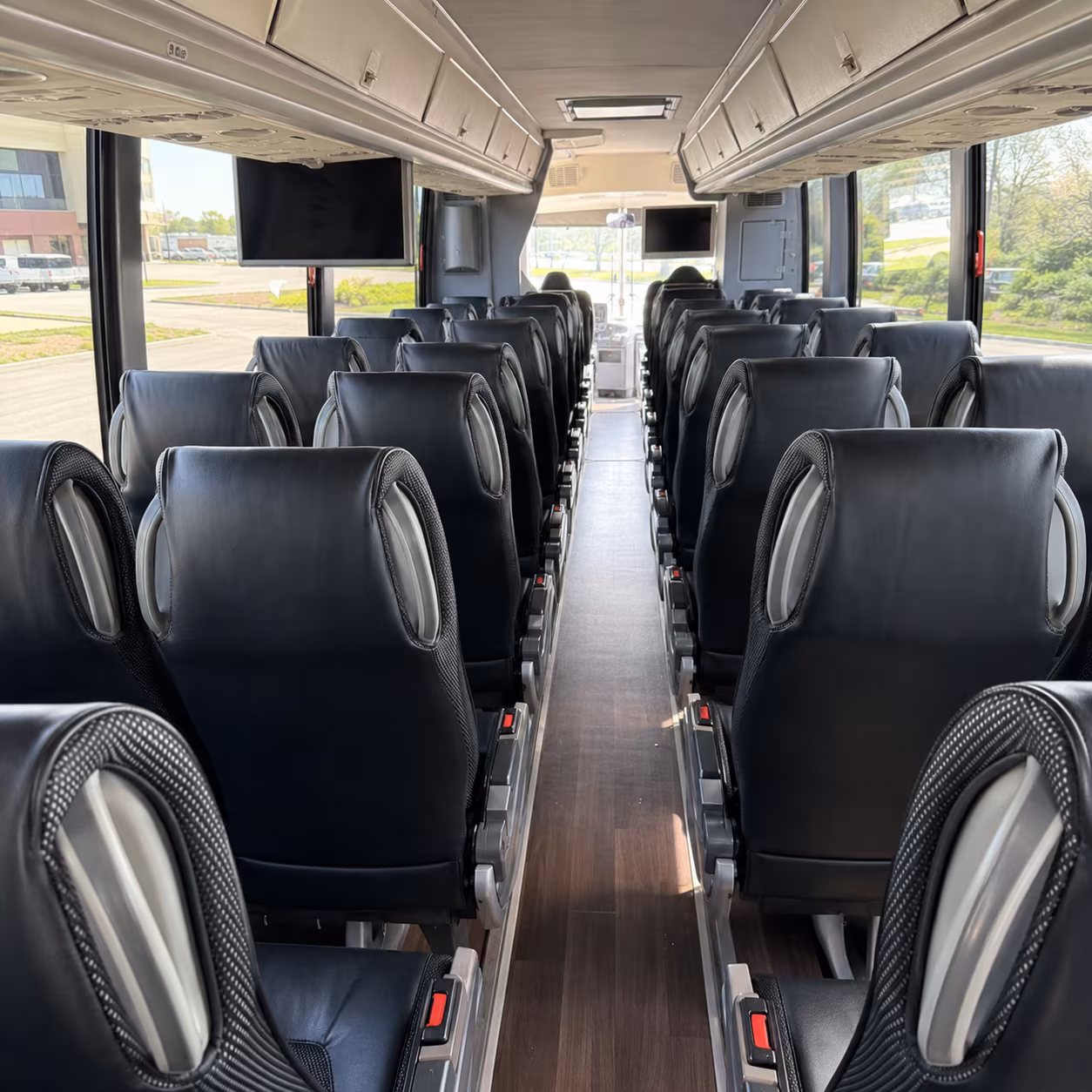 edinburg 56 passenger charter bus inside