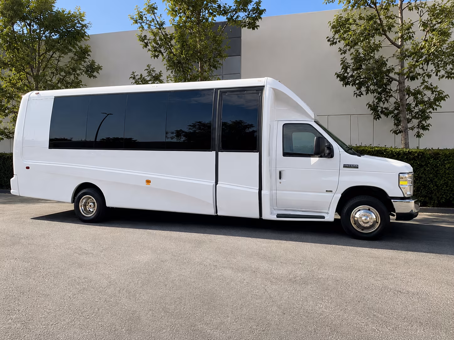 minibuses for smaller concert groups heading across the valley